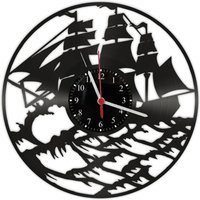 Vinyl Schallplatten Wanduhr - Segelschiff Segelboot Schiff von GeschenkeKreation