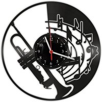 Vinyl Schallplatten Wanduhr - Trompete Noten Musik Vinyl Schallplatten Wanduhr - Trompete Noten Musik von GeschenkeKreation