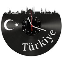 Vinyl Schallplatten Wanduhr - Türkei Türkiye Istanbul von GeschenkeKreation