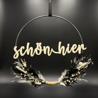 Flower Hoop Schwarz Weiß Flower Hoop Schwarz Weiß von GeschenkeKreisel