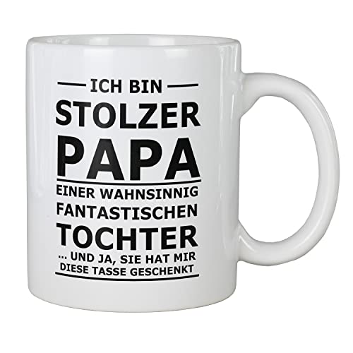 creativgravur® Tasse mit Spruch STOLZER Papa, STOLZE Mama Kaffeetasse Kaffeebecher Kaffeepot Frühstückstasse Bürotasse, Motiv:Motiv 01 von Geschenkedirekt