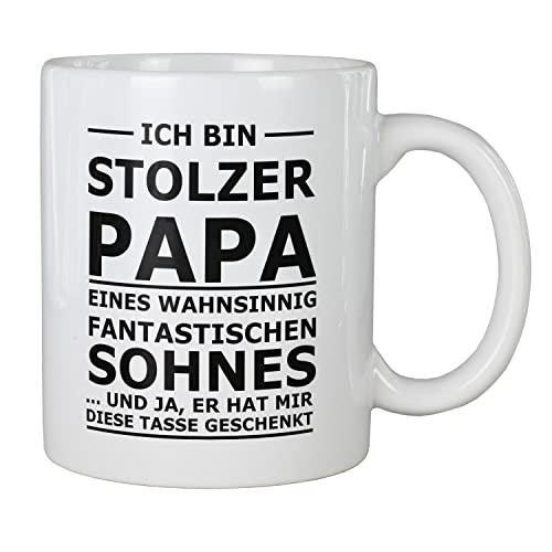 creativgravur® Tasse mit Spruch STOLZER Papa, STOLZE Mama Kaffeetasse Kaffeebecher Kaffeepot Frühstückstasse Bürotasse, Motiv:Motiv 02 von Geschenkedirekt