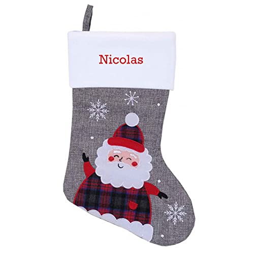 Geschenkegarten Personalisierter Nikolausstiefel Leineneffekt grau (Weihnachtsmann) Geschenkegarten Personalisierter Nikolausstiefel Leineneffekt grau (Weihnachtsmann) von Amikado