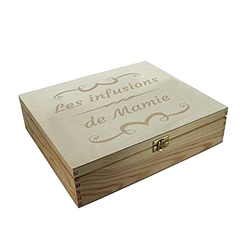 Geschenkegarten Teekiste mit 12 Fächern graviert mit Arabeskmotiv und demText Ihrer Wahl Geschenkegarten Teekiste mit 12 Fächern graviert mit Arabeskmotiv und demText Ihrer Wahl von Amikado