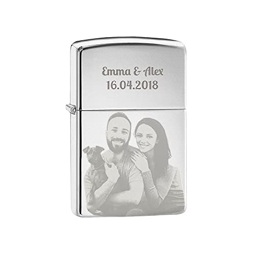 Sturmfeuerzeug Star mit Ihrem Foto graviert von Geschenkegarten