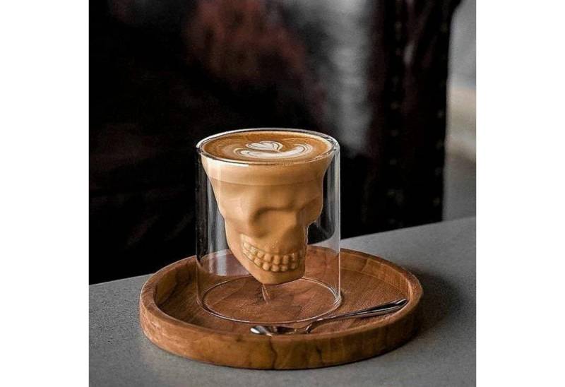 Geschenkehöhle Gläser-Set 3D Totenkopf Kristall Gläser Set für Getränke I Skull Head Shot Glas, 2x 25ml oder 1x 80 ml von Geschenkehöhle