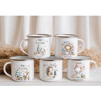 Emaille Tasse Personalisiert Mit Namen/ Geschenk Kinder/Weihnachten Nikolaus von Geschenkekastl