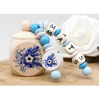 Zahndose Milchzahndose Mit Namen Fußball Zähnchen Geschenk Einschulung Geburtstag Zahnfee Milchzähne Zahnbox von Geschenkelaedchen