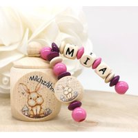Zahndose Mit Namen Mädchen Hase Milchzahndose Geschenk Einschulung Geburtstag Zähnchen Zahnfee Zahnbox Milchzähne von Geschenkelaedchen