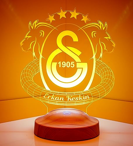 Geschenkelampe Für Istanbul Fans Nachttischlampe Personalisierbares 3D Led Lampe Geschenk schenke Dein individuellen Istanbul Fanartikel Taraftar von Geschenkelampe