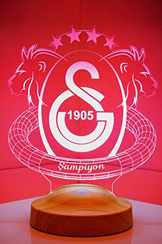 Geschenkelampe Für Istanbul Fans Nachttischlampe Personalisierbares 3D Led Lampe Geschenk schenke Dein individuellen Istanbul Fanartikel Taraftar (Standard) von Geschenkelampe