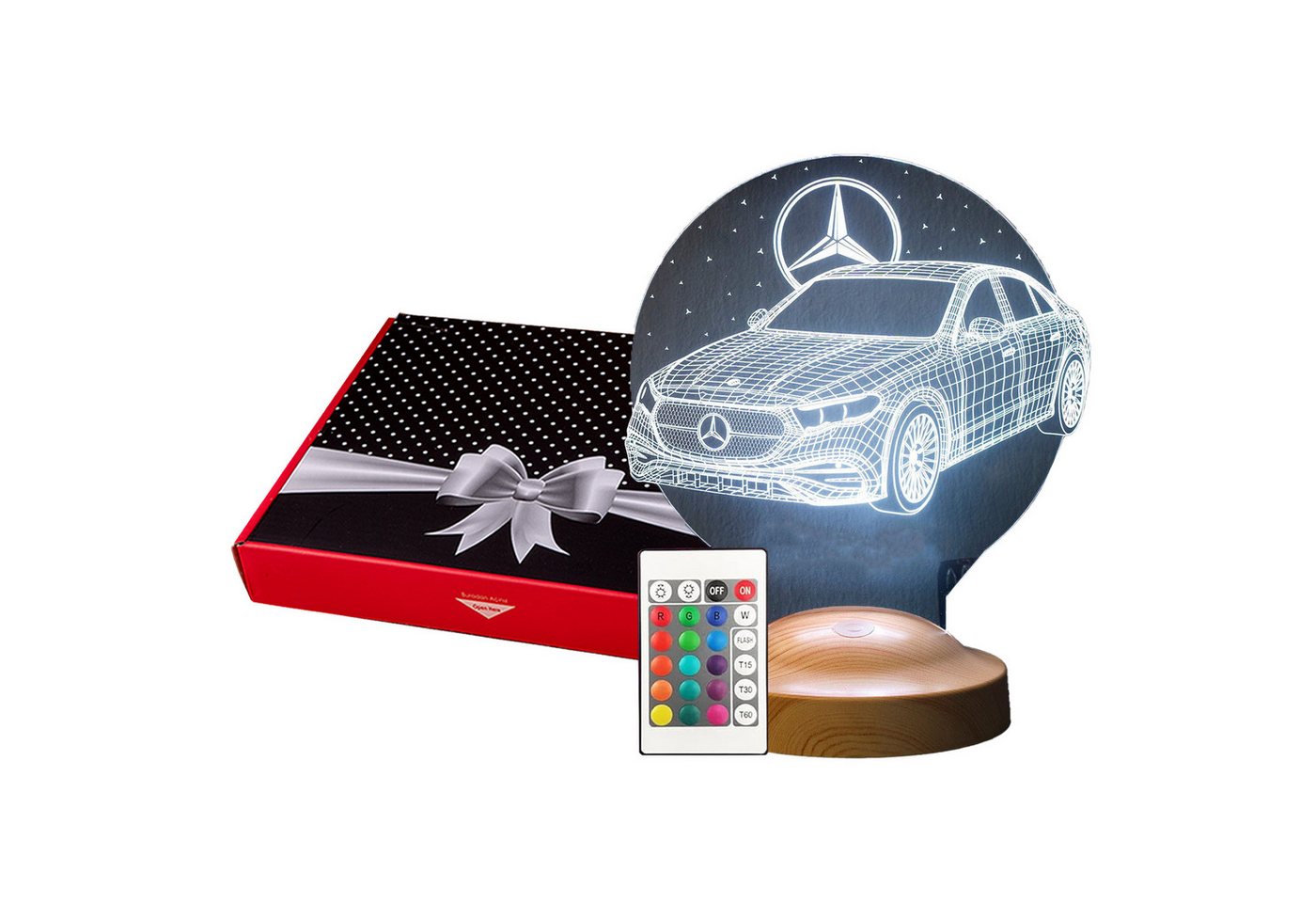 Geschenkelampe LED Nachttischlampe Automobil 3D Nachttischlampe Geschenke für Autofans Gravur Nachtlicht, Leuchte 7 Farben fest integriert, Geburtstagsgeschenk, Geschenke für Jungen von Geschenkelampe