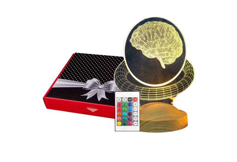 Geschenkelampe LED Nachttischlampe Gehirn 3D Geschenk für Schulpsychologen / Gehirnchirurg / Neurologe, LED fest integriert, Geschenk für Berufseinstieg, Arzten von Geschenkelampe