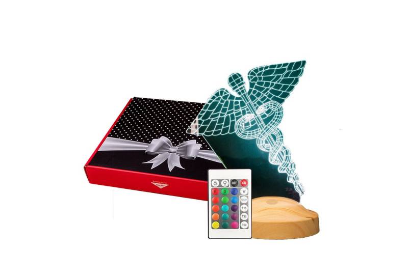 Geschenkelampe LED Nachttischlampe Medizin Symbol 3D Nachtlicht, Geschenk für Arzt Abschlussgeschenke, Leuchte 7 Farben fest integriert, Geschenk für Berufseinstieg, Krankenschwester von Geschenkelampe