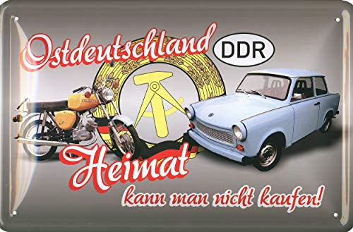 Blechschild 20x30cm Ostdeutschland DDR Heimat kann man nicht kaufen von Geschenkeparadies 24