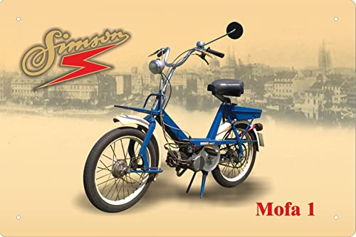 Geschenkeparadies 24 Blechschild 20x30cm Simson Mofa 1 von Geschenkeparadies 24