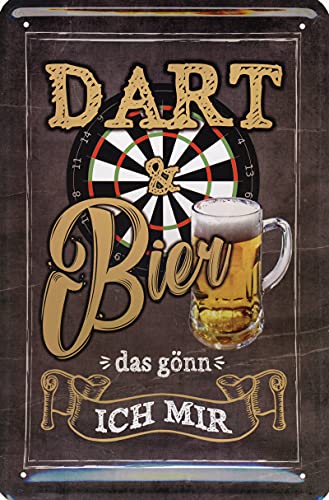Geschenkeparadies 24 Blechschild Dart und Bier das gönn ich Mir darten von Geschenkeparadies 24