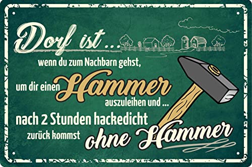 Geschenkeparadies 24 Deko Blechschild 20x30cm Dorf ist ...wenn du zum Nachbarn gehst,.. Geschenkeparadies 24 Deko Blechschild 20x30cm Dorf ist ...wenn du zum Nachbarn gehst,.. von Geschenkeparadies 24