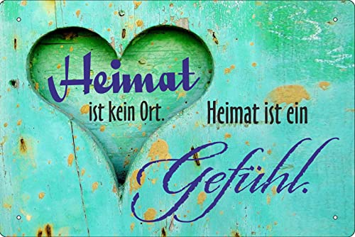 Geschenkeparadies 24 Deko Blechschild 20x30cm Heimat ist kein Ort. Heimat ist EIN Gefühl von Geschenkeparadies 24