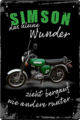 Geschenkeparadies 24 Deko Blechschild 20x30cm Simson das kleine Wunder zieht bergauf wie andere runter. Geschenkeparadies 24 Deko Blechschild 20x30cm Simson das kleine Wunder zieht bergauf wie andere runter. von Geschenkeparadies 24