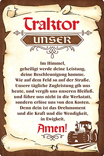 Geschenkeparadies 24 Deko Blechschild 20x30cm Traktor unser von Geschenkeparadies 24