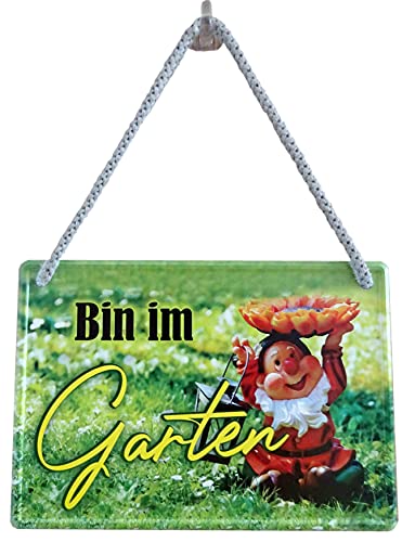 Geschenkeparadies 24 Garten Gärtner Blechschild Hängeschild 16x11cm Bin im Garten Gartenzwerg Geschenkeparadies 24 Garten Gärtner Blechschild Hängeschild 16x11cm Bin im Garten Gartenzwerg von Geschenkeparadies 24
