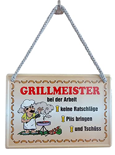 Geschenkeparadies 24 Garten Gärtner Blechschild Hängeschild 16x11cm Grillmeister bei der Arbeit Geschenkeparadies 24 Garten Gärtner Blechschild Hängeschild 16x11cm Grillmeister bei der Arbeit von Geschenkeparadies 24