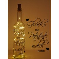Glück Ist... Eine Patentante Wie Dich Zu Habenleuchtflasche Mit Spruch von Geschenkeplotterei