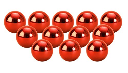 12 x Dekokugel Ø 4 cm Rot Rosenkugel Kugel Edelstahl Weihnachten von Geschenkestadl