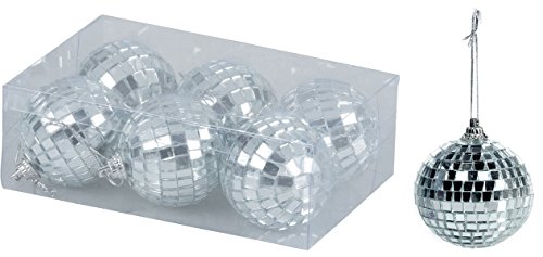 Geschenkestadl 36 Stück Christbaumschmuck Spiegelkugel Diskokugel Ø 5 cm Discokugel Baumschmuck von Geschenkestadl