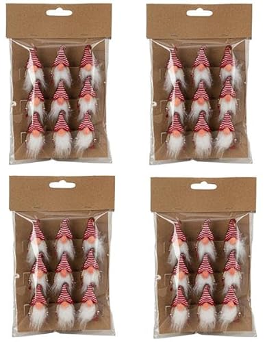 36 Stück Wichtel mit Klammer 4,5cm Holzklammer Christbaumschmuck Weihnachtsdekoration Deko von Geschenkestadl