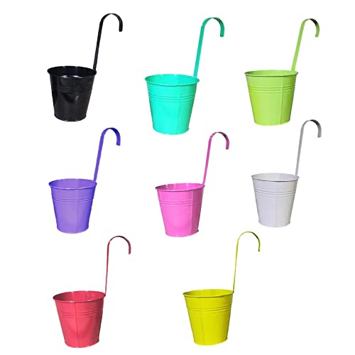 6 Stück Hängetöpfe Blumentopf Ø 14cm in 6 Farben Übertopf von Geschenkestadl