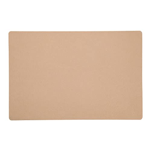 6 Stück Tischsets Sand Beige 45 x 30 cm rechteckig Filz Platzsets Tischdeko von Geschenkestadl
