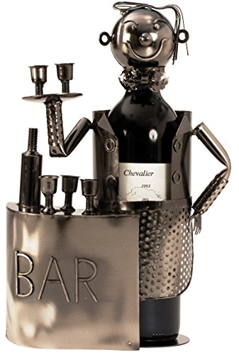 Barkeeper Flaschenhalter aus Metall Flaschenständer Weinhalter von Geschenkestadl