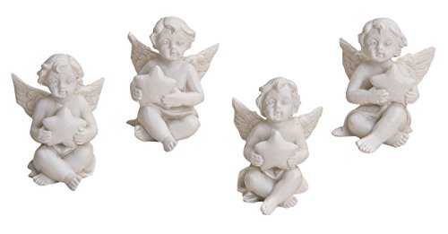 Geschenkestadl 24er Set Engel mit Stern Figuren 2 x 3 x 3 cm Angel Fgur Taufe Gastgeschenk von Geschenkestadl