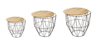 Geschenkestadl 3 Stück Korbtisch Kaffeetisch Beistelltisch Metallkorb Sofatisch Wohnzimmertisch Geschenkestadl 3 Stück Korbtisch Kaffeetisch Beistelltisch Metallkorb Sofatisch Wohnzimmertisch von Geschenkestadl