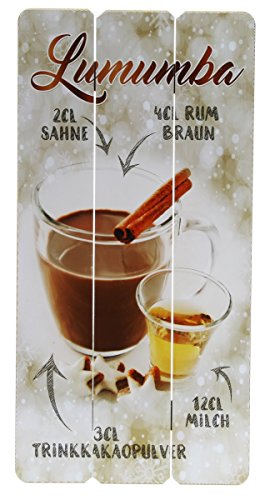 Geschenkestadl 3069932 Holzbild Rezept für Mixgetränke B 30 cm x H 60 cm (Lumumba) von Geschenkestadl