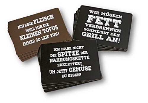 Geschenkestadl 4 Platzsets 40 x 30 cm Spruch (Ich Esse Fleisch) von Geschenkestadl