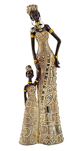 Geschenkestadl Afrikanerin mit Kind 32 cm groß Mutter Tochter afrikanische Frauen Figur Afrika von Geschenkestadl