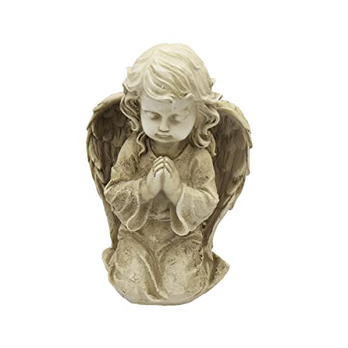 Geschenkestadl Große Engel Figur Grabengel 23,5cm Putte grau Hochzeit Gebet von Geschenkestadl