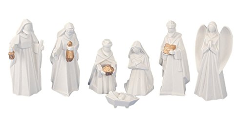 Geschenkestadl Krippenfiguren 7-teiliges Set Krippe Figuren in Weiss Größe bis 13 cm Geschenkestadl Krippenfiguren 7-teiliges Set Krippe Figuren in Weiss Größe bis 13 cm von Geschenkestadl