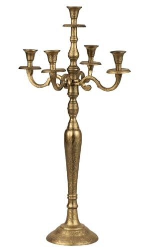 Kerzenständer 5-armig 84cm Gold strukturiert Kerzenhalter Kerzenleuchter Dekoration Haus Deko modern klassisch von Geschenkestadl