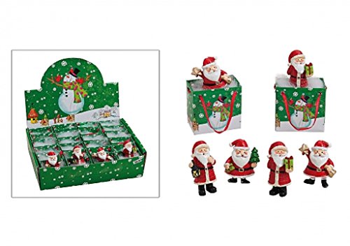 Tolles Display mit 24 weihnachtlichen Figuren Weihnachtsmann Nikolaus in Geschenktütchen Weihnachten von Geschenkestadl