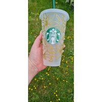Starbucks Cold Cup "Lilien"/Becher Mit Deckel Und Strohhalm von GeschenkeweltNRW