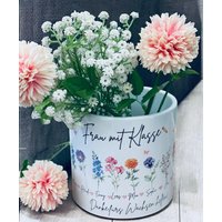 Personalisierter Blumentopf Abschiedsgeschenk Erzieherin Lehrerin | Geburtsblumen Mit Namen & Datum Kindergarten Schule, Danke Geschenk von Geschenkezauber2Shop