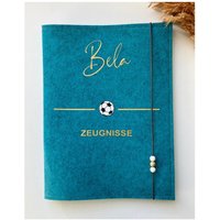Zeugnismappe Personalisiert Fußball | Geschenk Zur Einschulung Schule Organizer Zeugnisse von Geschenkfasz