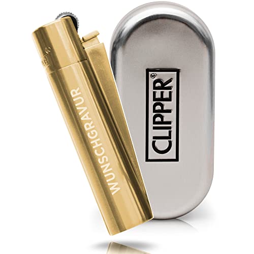 Geschenkfreude Clipper Feuerzeug mit Gravur - gestalte Dein eigenen Clipper mit Gravur - personalisierte Feuerzeuge - Clipper Metall - Limited Clipper - Clipper Adventskalender 2023 von Geschenkfreude