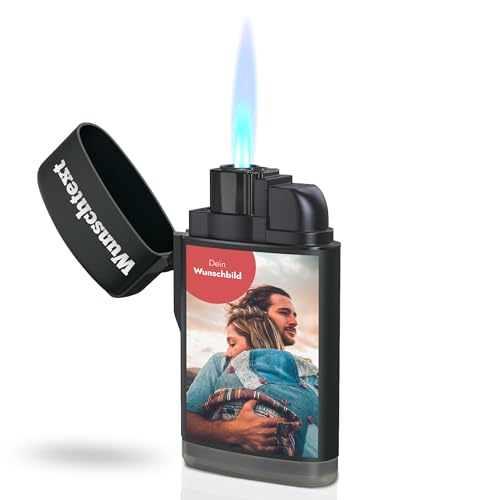 Geschenkfreude Feuerzeug personalisiert mit Wunschtext und Foto - Vatertagsgeschenk für Männer - individuelles Sturmfeuerzeug nachfüllbar - Fotogeschenke mit eigenem Foto - Geschenk zum Vatertag Geschenkfreude Feuerzeug personalisiert mit Wunschtext und Foto - Vatertagsgeschenk für Männer - individuelles Sturmfeuerzeug nachfüllbar - Fotogeschenke mit eigenem Foto - Geschenk zum Vatertag von Geschenkfreude