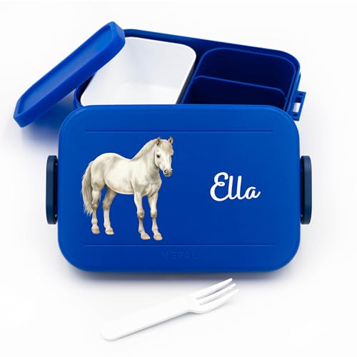 Geschenkfreude Kinder Bento Box Midi Lunchbox für Mepal Bentobox - Personalisierte Brotdose Mädchen - 900 ml - Vivid Blue - Einschulung geschenke personalisiert geschenke kinder von Geschenkfreude