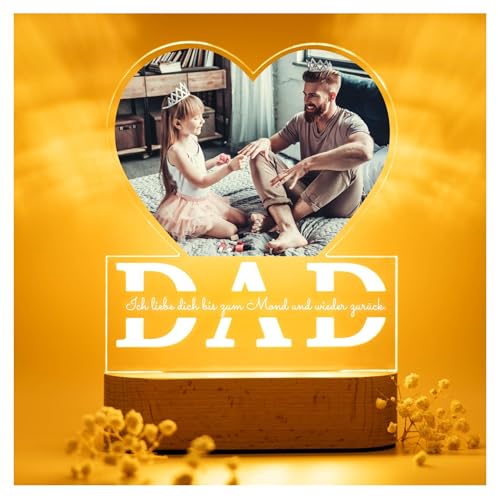 Geschenkfreude personalisiertes Foto foto auf Acrylglas - Papa Bilderrahmen beleuchtet LED - Geschenkideen zum Vatertag - Vatertagsgeschenke - Bester Papa Foto Nachtlampe personalisiert Herz Geschenkfreude personalisiertes Foto foto auf Acrylglas - Papa Bilderrahmen beleuchtet LED - Geschenkideen zum Vatertag - Vatertagsgeschenke - Bester Papa Foto Nachtlampe personalisiert Herz von Geschenkfreude